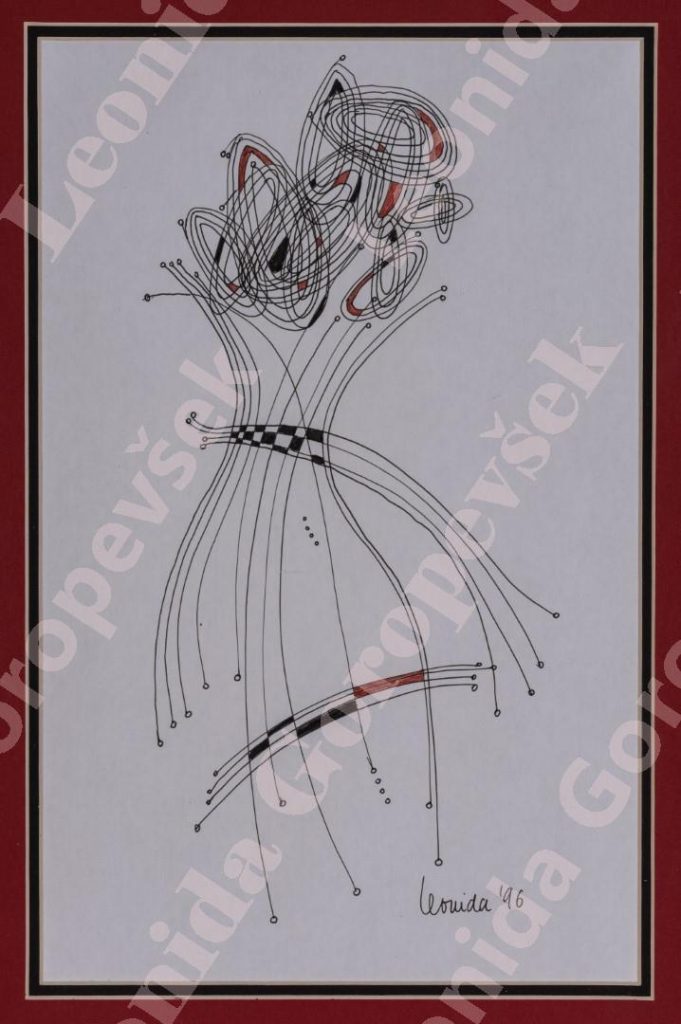 Risba s tušem - Leonida Goropevšek, 1996