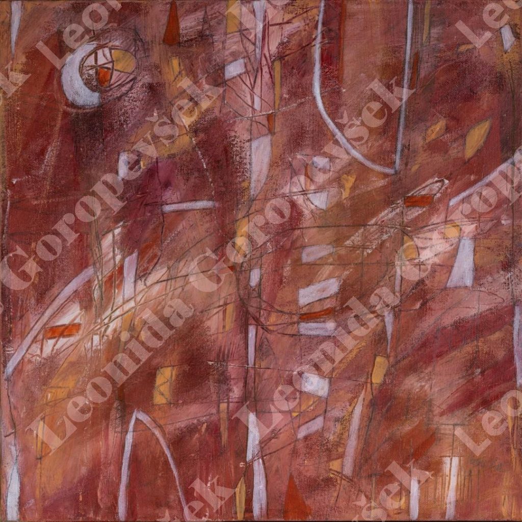 Akril na platnu - "Dobro jutro" - 40x40cm, Leonida Goropevšek, 2020