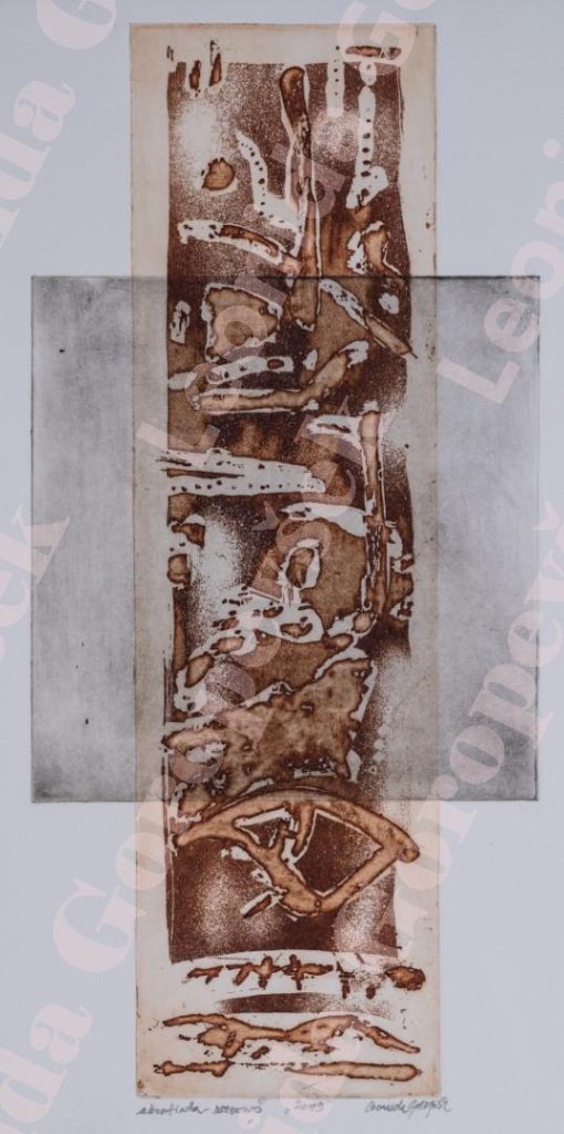 Aquatinta rezervaš- "2019" - 32x64cm - Leonida Goropevšek, 2019