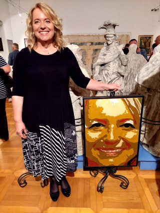 Leonida Goropevšek z avtoportretom